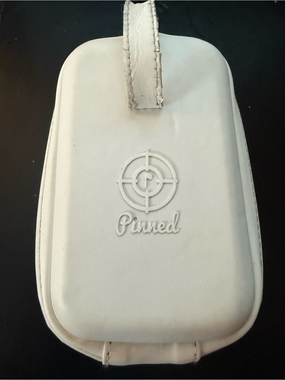 Pinned White Leather Rangefinder Case/Pouch